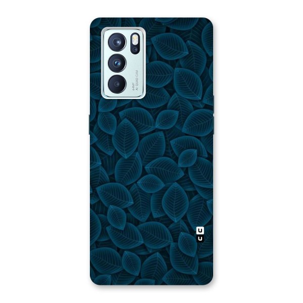 Blue Thin Leaves Back Case for Oppo Reno6 Pro 5G