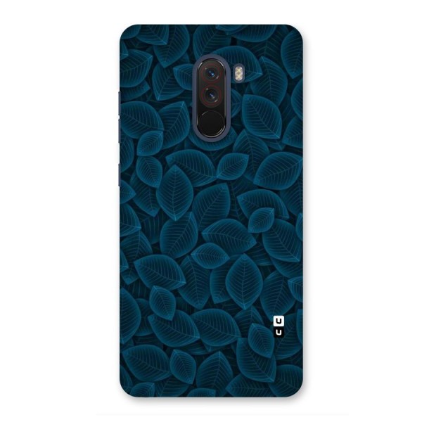 Blue Thin Leaves Back Case for Poco F1