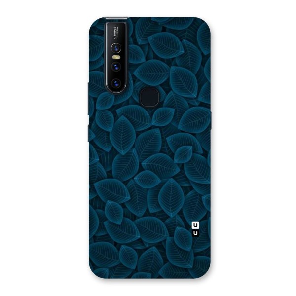 Blue Thin Leaves Back Case for Vivo V15