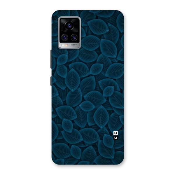 Blue Thin Leaves Back Case for Vivo V20 Pro