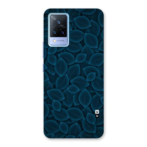 Blue Thin Leaves Back Case for Vivo V21 5G