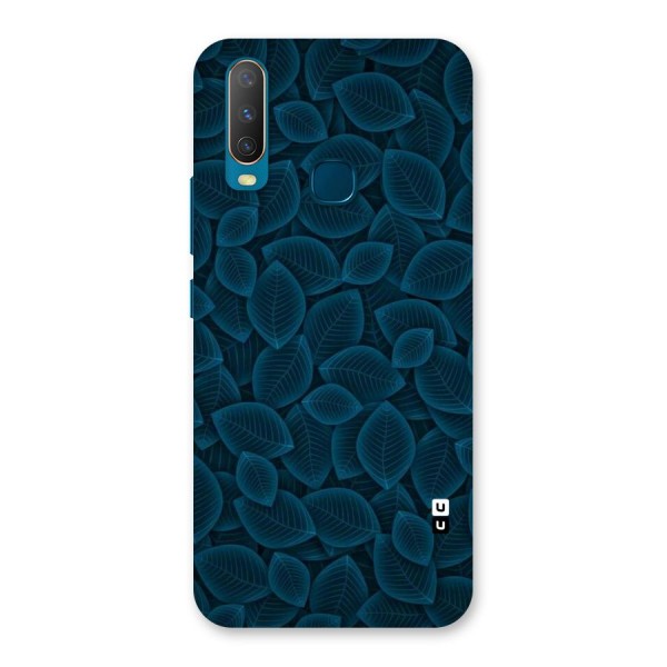 Blue Thin Leaves Back Case for Vivo Y12