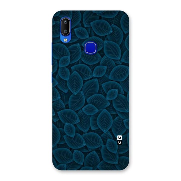 Blue Thin Leaves Back Case for Vivo Y91