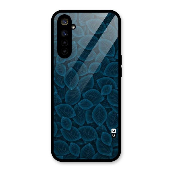 Blue Thin Leaves Glass Back Case for Realme 6