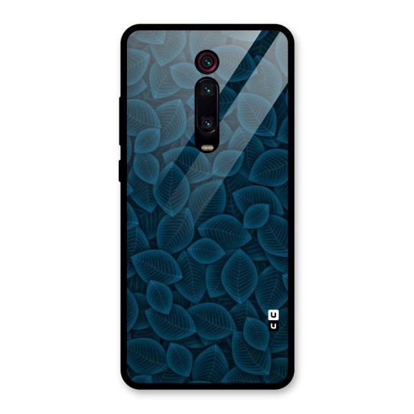 Blue Thin Leaves Glass Back Case for Redmi K20