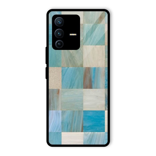 Blue Tiles Glass Back Case for Vivo V23 Pro