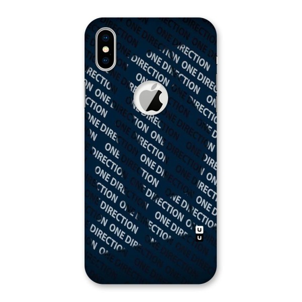 Blue Way Back Case for iPhone XS Logo Cut