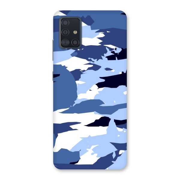 Blue White Canvas Back Case for Galaxy A51