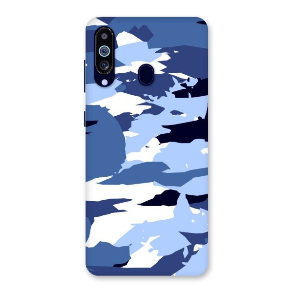 Blue White Canvas Back Case for Galaxy A60