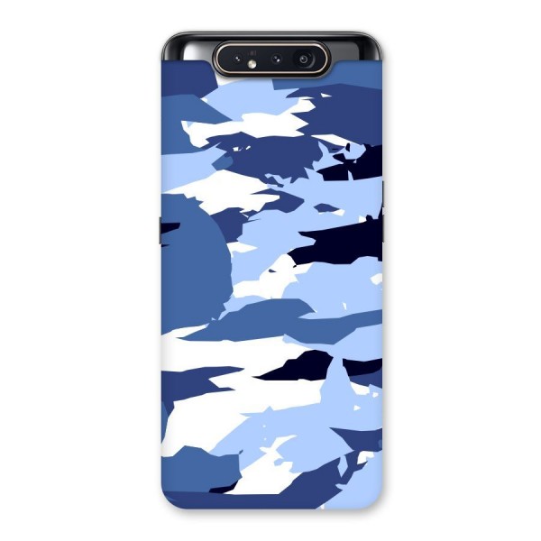 Blue White Canvas Back Case for Galaxy A80