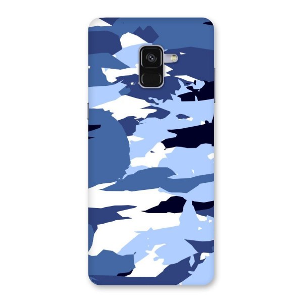 Blue White Canvas Back Case for Galaxy A8 Plus