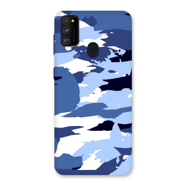 Blue White Canvas Back Case for Galaxy M21