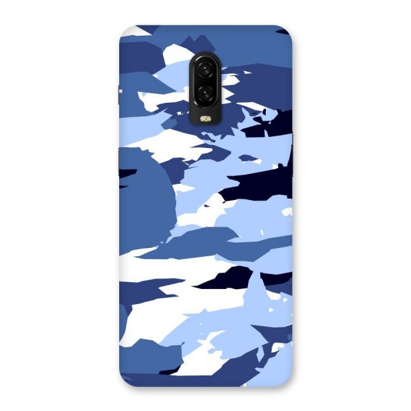 Blue White Canvas Back Case for OnePlus 6T