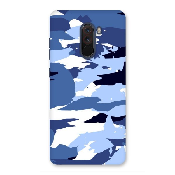 Blue White Canvas Back Case for Poco F1