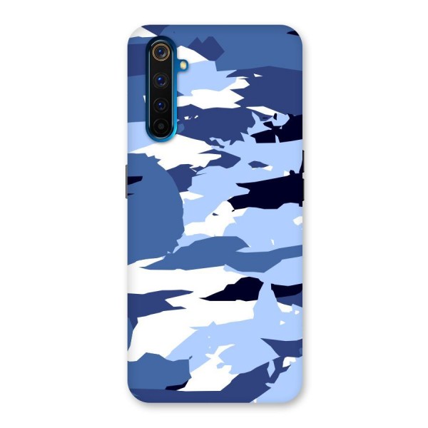 Blue White Canvas Back Case for Realme 6 Pro