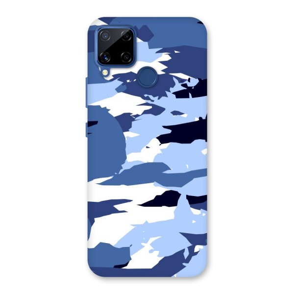 Blue White Canvas Back Case for Realme C12