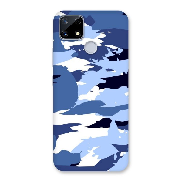 Blue White Canvas Back Case for Realme Narzo 20