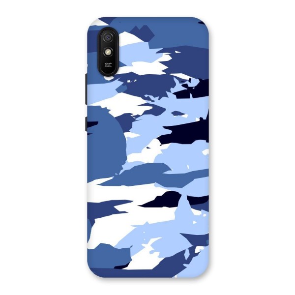 Blue White Canvas Back Case for Redmi 9i