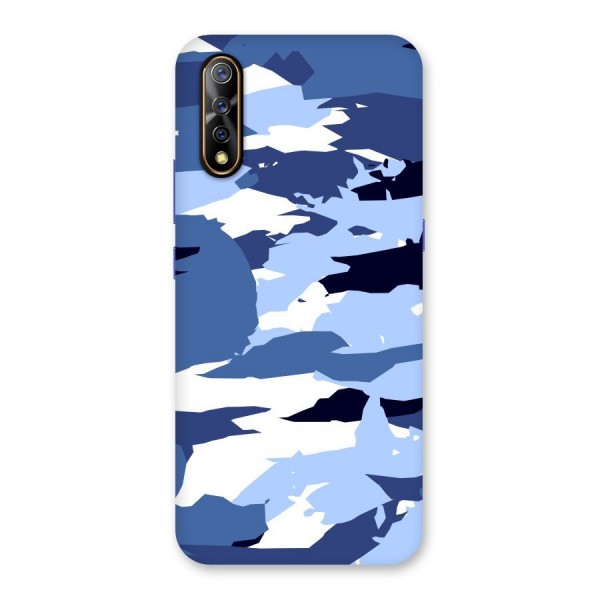 Blue White Canvas Back Case for Vivo S1