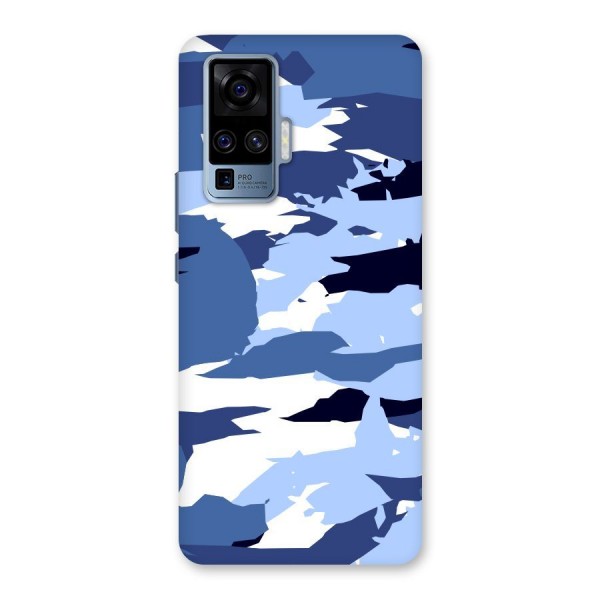 Blue White Canvas Back Case for Vivo X50 Pro