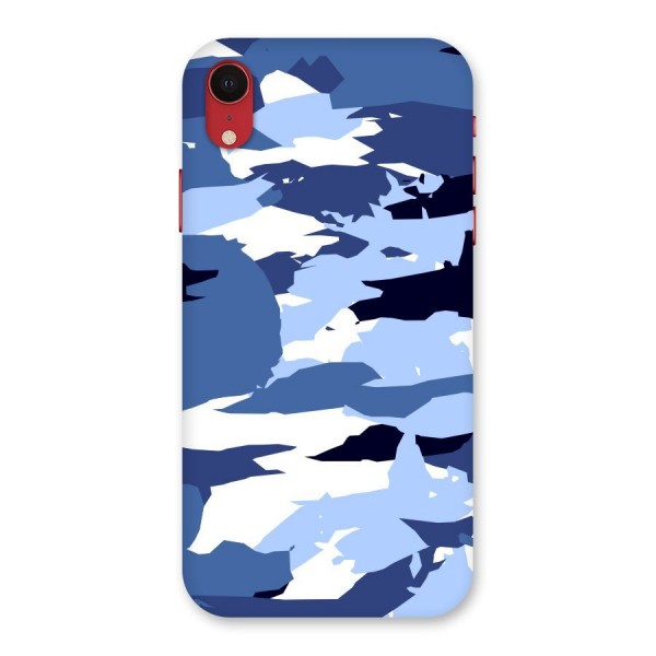 Blue White Canvas Back Case for iPhone XR