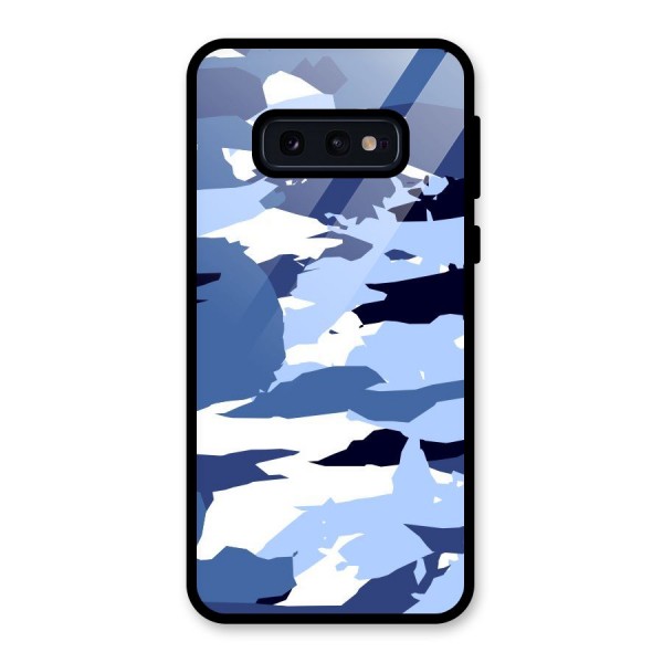 Blue White Canvas Glass Back Case for Galaxy S10e