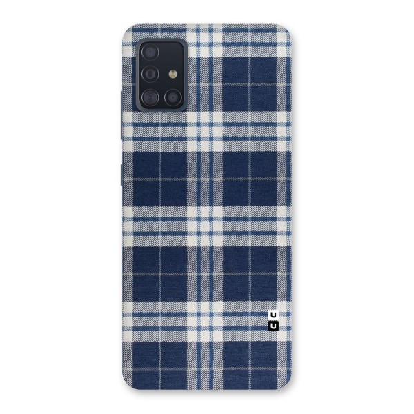 Blue White Check Back Case for Galaxy A51