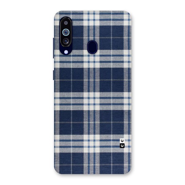 Blue White Check Back Case for Galaxy A60