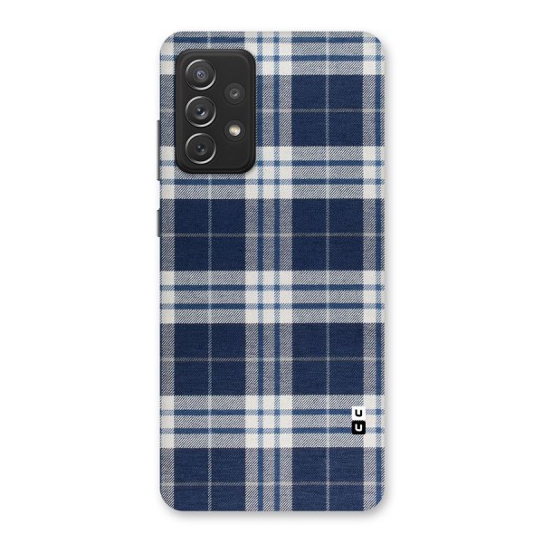 Blue White Check Back Case for Galaxy A72