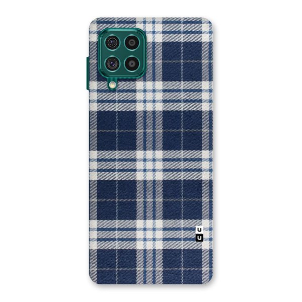 Blue White Check Back Case for Galaxy F62