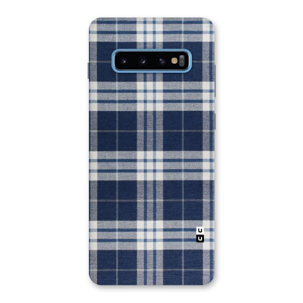 Blue White Check Back Case for Galaxy S10 Plus