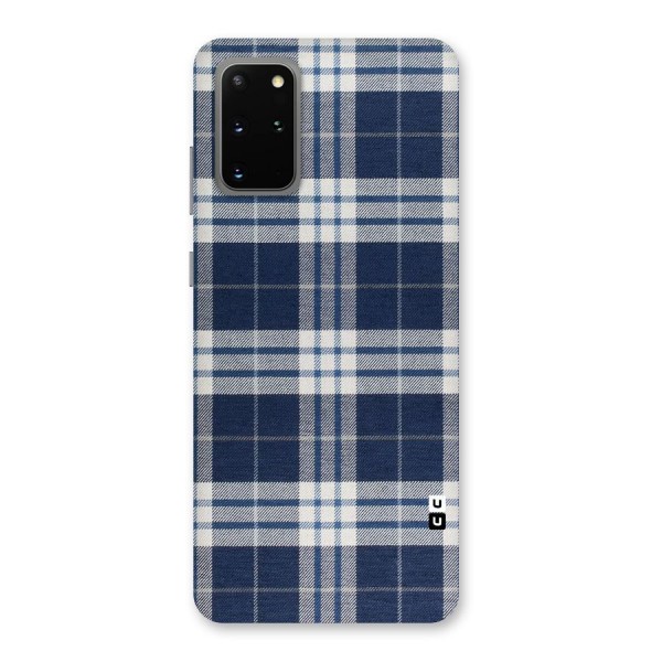 Blue White Check Back Case for Galaxy S20 Plus