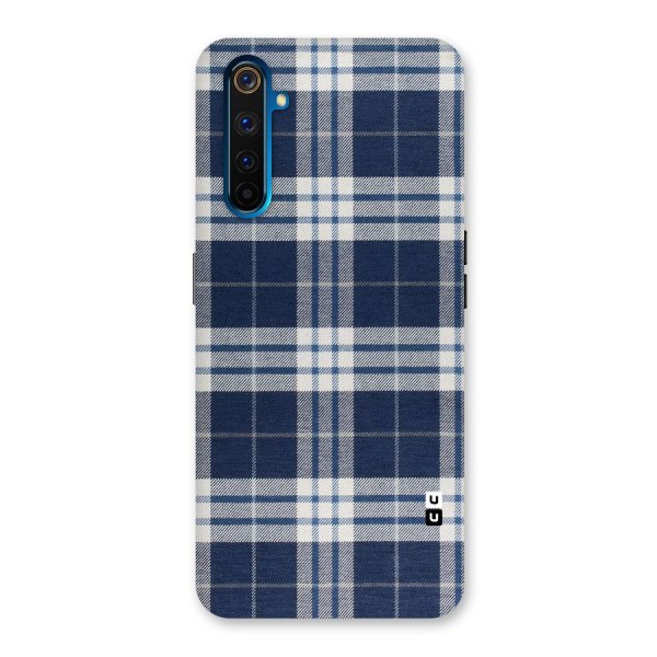 Blue White Check Back Case for Realme 6 Pro