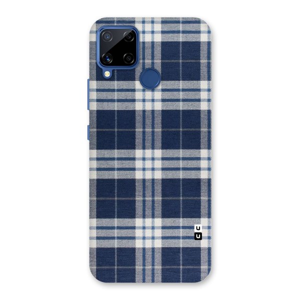 Blue White Check Back Case for Realme C12