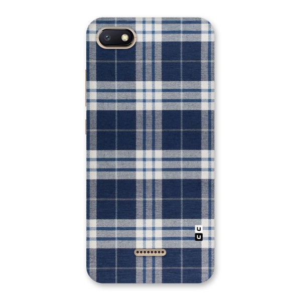 Blue White Check Back Case for Redmi 6A