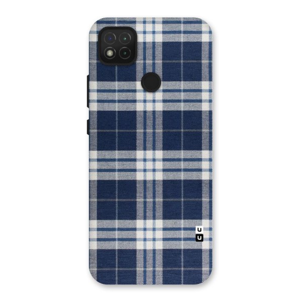 Blue White Check Back Case for Redmi 9C