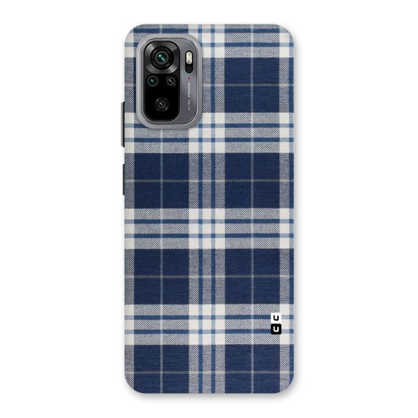 Blue White Check Back Case for Redmi Note 10