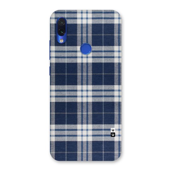 Blue White Check Back Case for Redmi Note 7