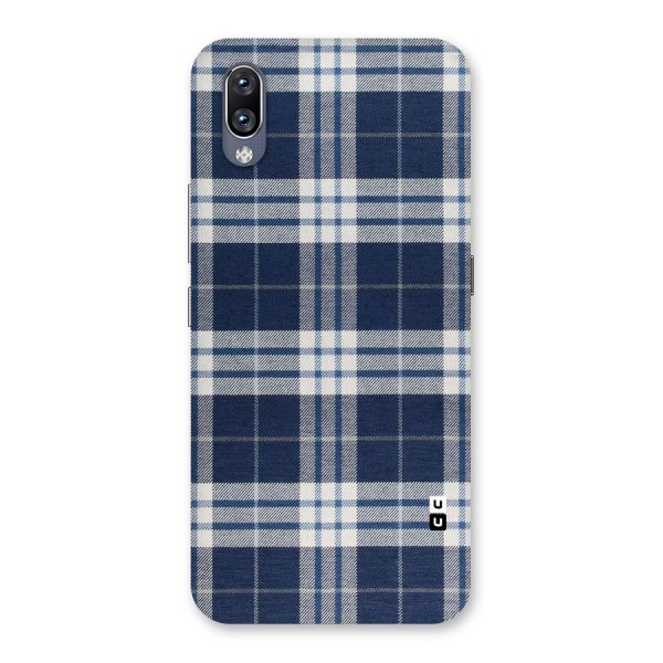 Blue White Check Back Case for Vivo NEX