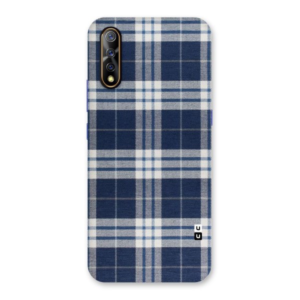 Blue White Check Back Case for Vivo S1