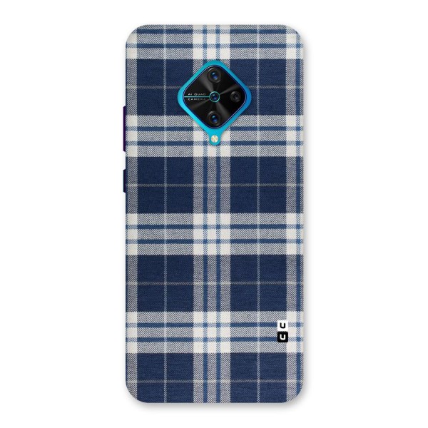 Blue White Check Back Case for Vivo S1 Pro