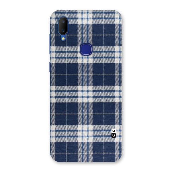 Blue White Check Back Case for Vivo V11