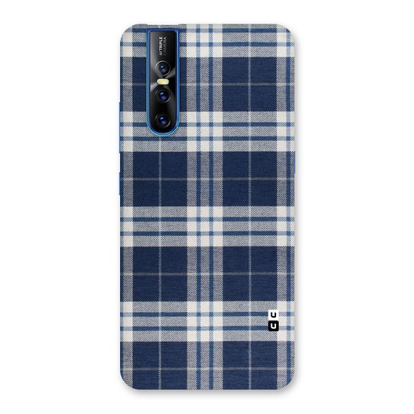 Blue White Check Back Case for Vivo V15 Pro