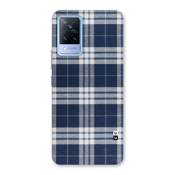 Blue White Check Back Case for Vivo V21 5G