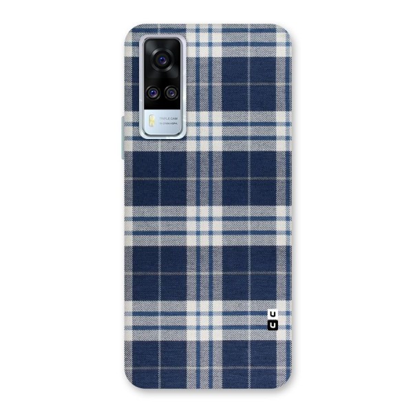 Blue White Check Back Case for Vivo Y51