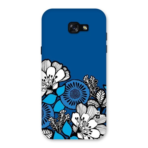 Blue White Flowers Back Case for Galaxy A7 (2017)