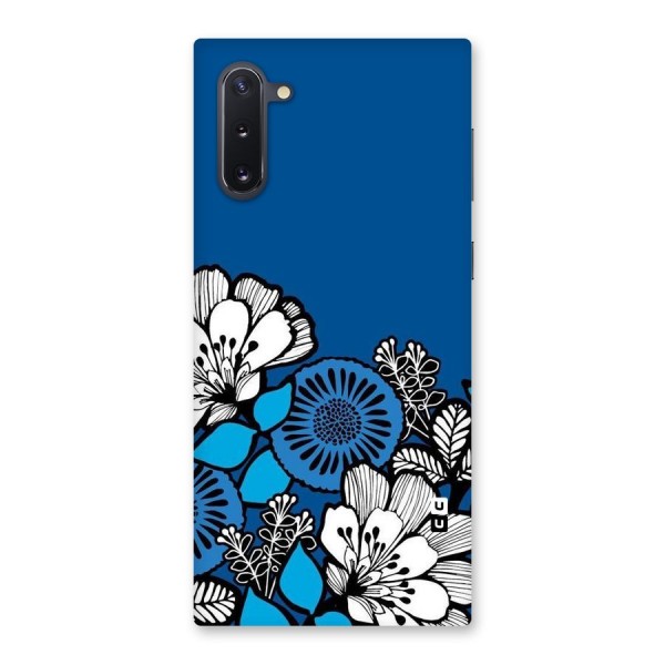 Blue White Flowers Back Case for Galaxy Note 10