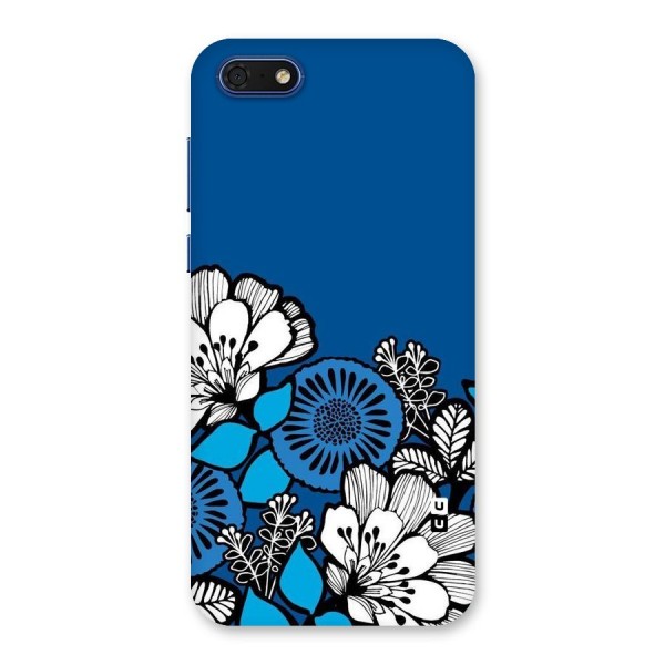 Blue White Flowers Back Case for Honor 7s