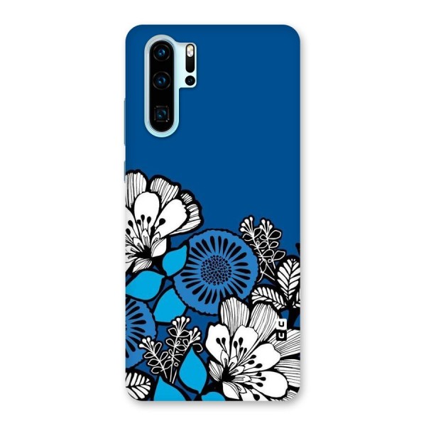 Blue White Flowers Back Case for Huawei P30 Pro