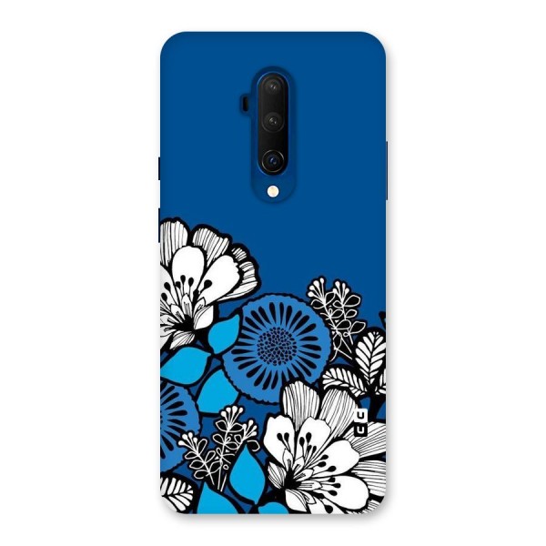 Blue White Flowers Back Case for OnePlus 7T Pro